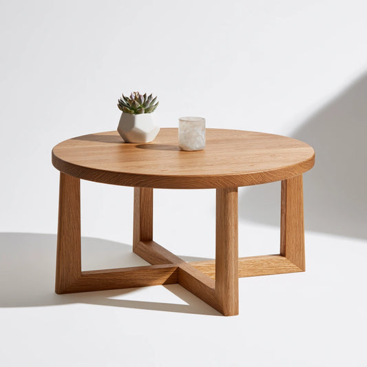 Moderner Couchtisch, aus Holz, Farbe: hellbraun
