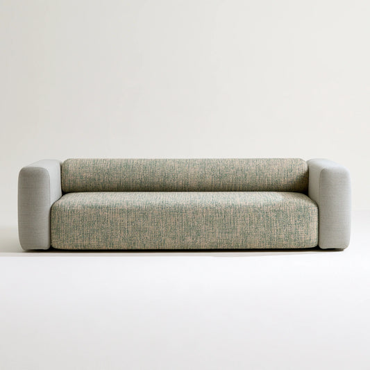Modernes Polstersofa, mit klarer Formgebung, Farbe: grau